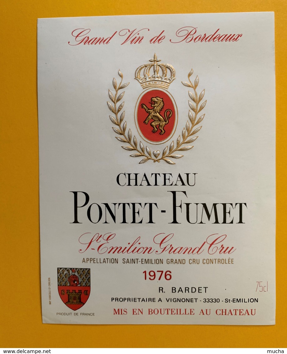 9529 - Château Pontet-Fumet 1976 Saint-Emilion - Bordeaux