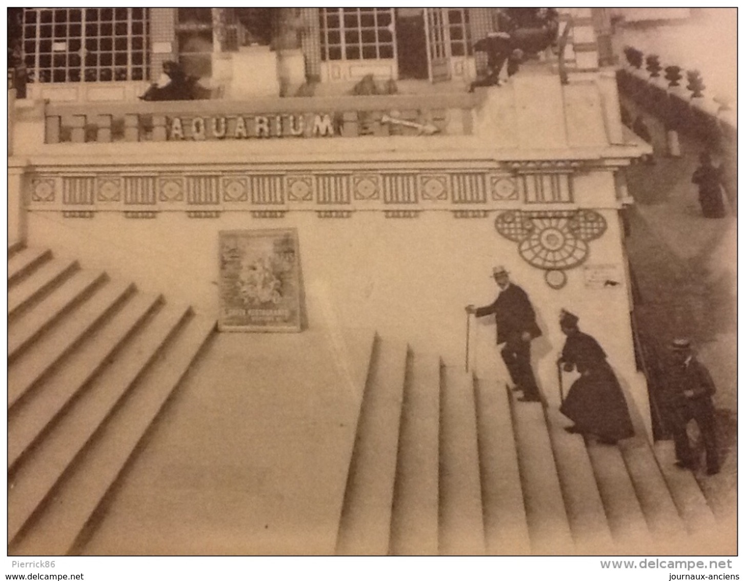 SUPERBE PHOTO ( HÉLIOTYPIE ) PARIS 1900 PALAIS DE L'HORTICULTURE PARIS 1900 TAVERNE DE L'AQUARIUM - Documents Historiques