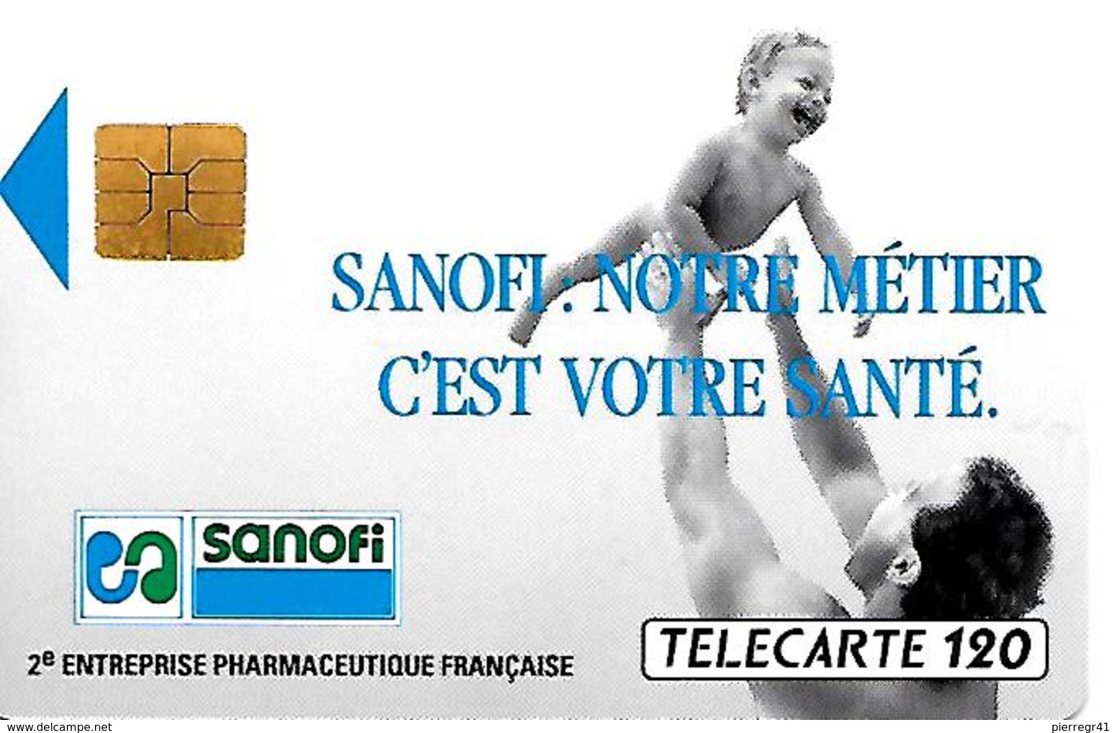 CARTEµ-PUBLIC-F123 A-120U-SO3-1990-SANOFI-UTILISE-TBE - 1990