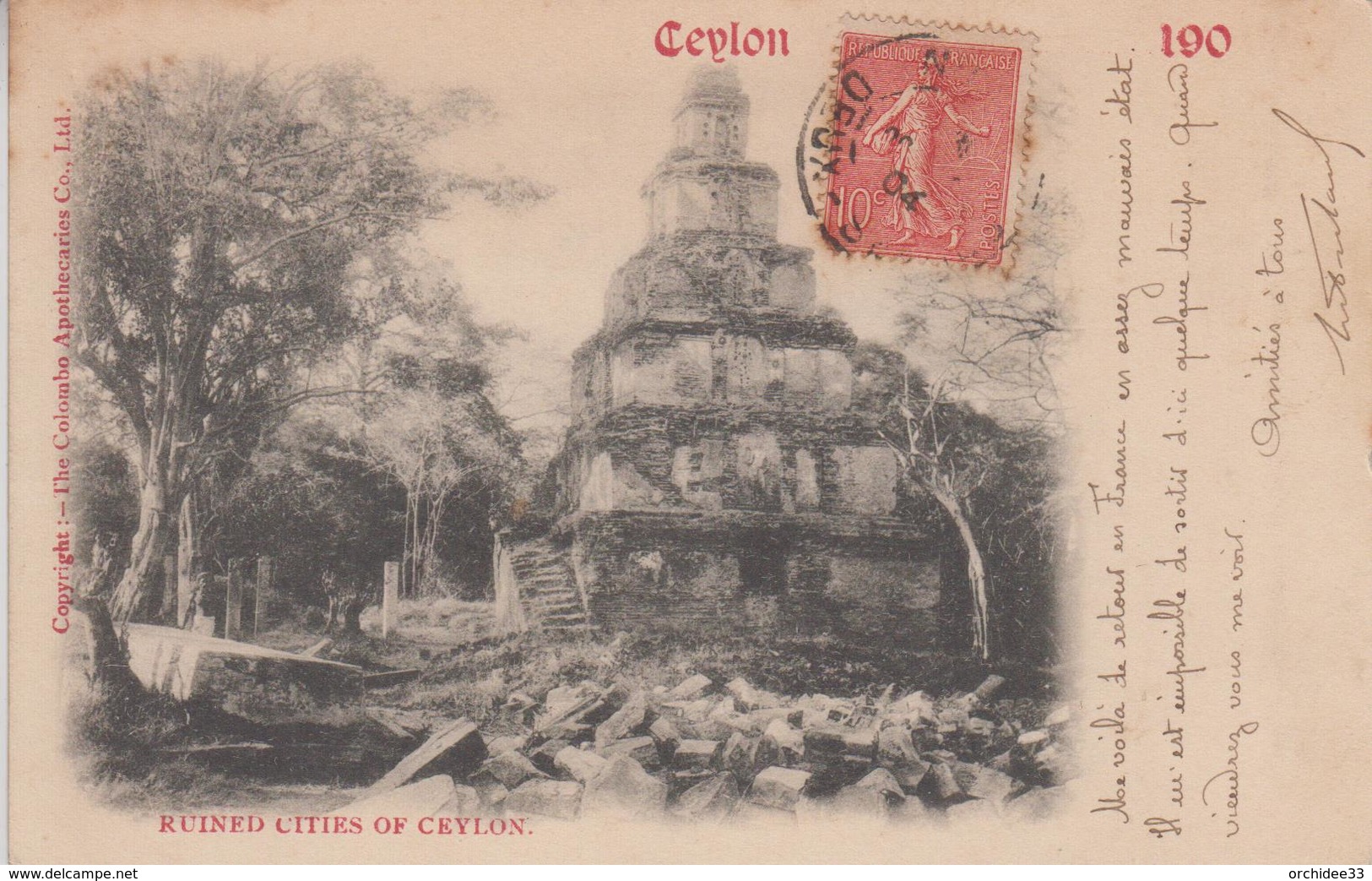 CPA Précurseur Ceylon - Ruined Cities Of Ceylon - Sri Lanka (Ceylon)