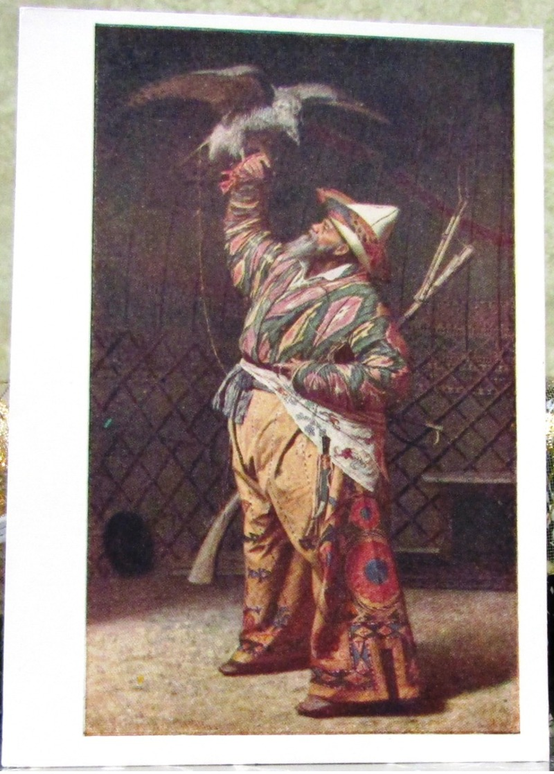 By Vereshchagin. A Rich Kyrgyz Hunter With A Falcon USSR Postcard - Russia