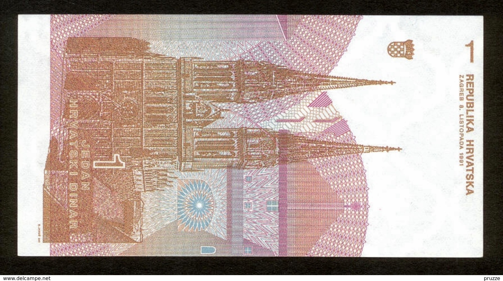 Republika Hrvatska - Kroatien 1991, 1 Dinar, F5240915, UNC - Kroatien