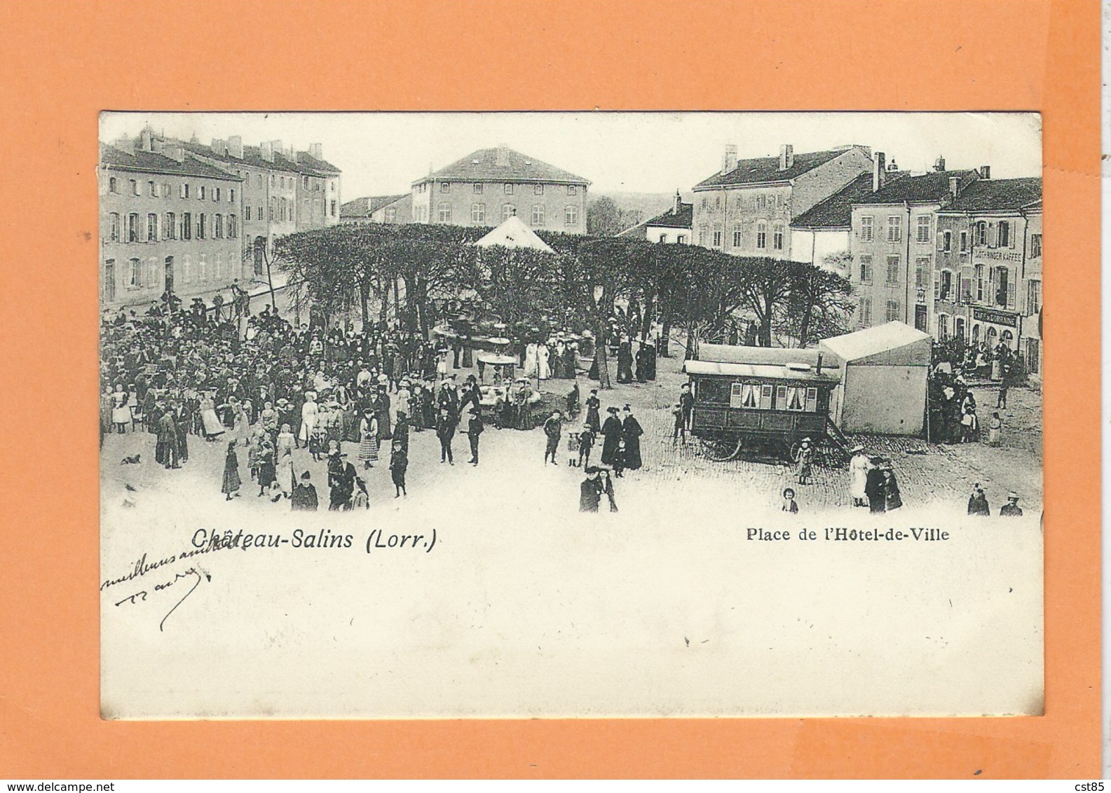 CPA - CHATEAU SALINS - Place De L'Hotel De Ville - Chateau Salins