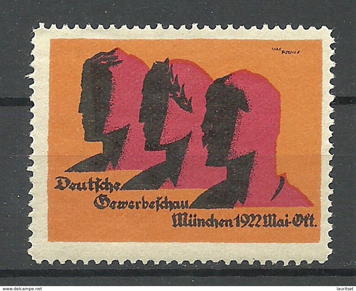 Deutschland 1922 Deutsche Gewerbeschau München Reklamemarke Werbemarke Poster Stamp MNH - Vignetten (Erinnophilie)