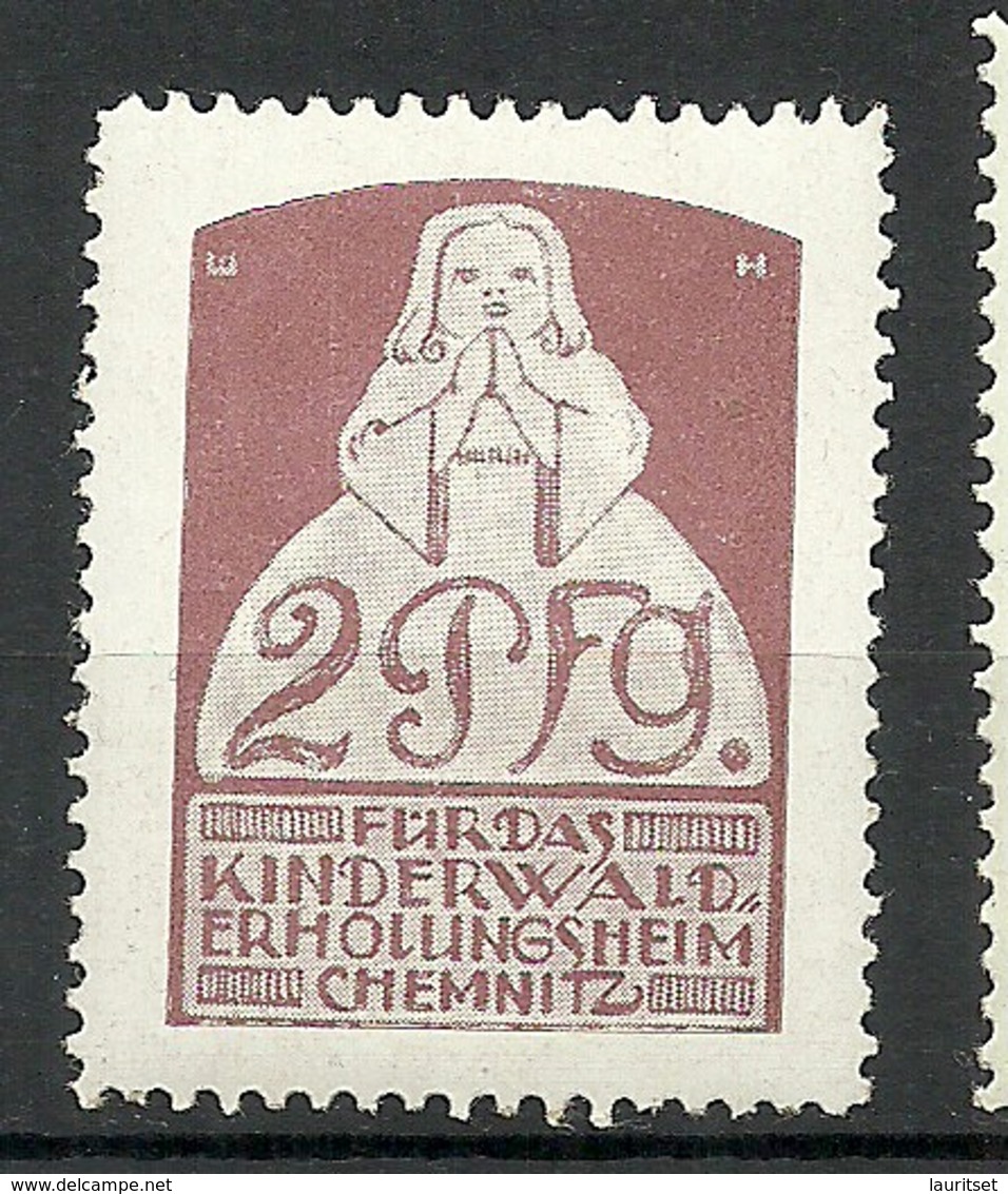 Deutschland 1900 Für D. Kinderwalderholungsheim Chemnitz 2 Pf Unterstützungsmarke Charity * - Vignetten (Erinnophilie)