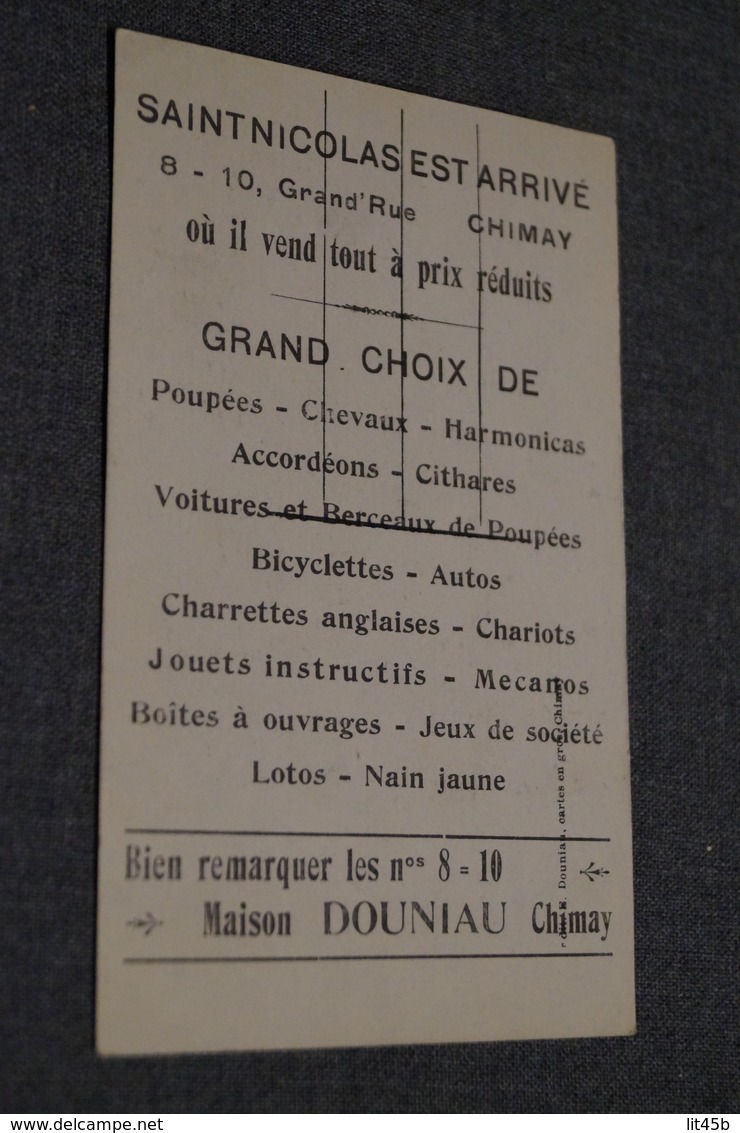 RARE,belle Carte Publicitaire Ancienne,maison Douniau à Chimay,Saint-Nicolas, Pour Collection - Publicité