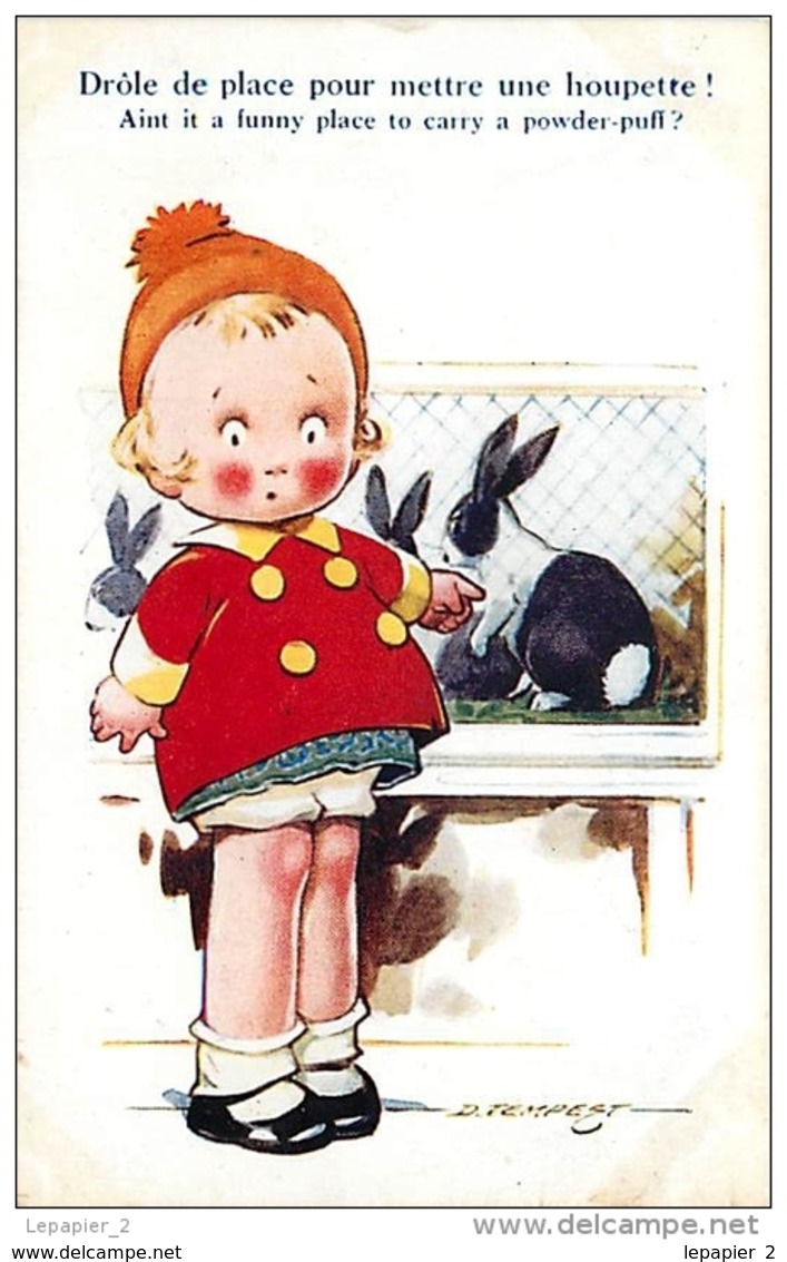 Illustrateur D.Tempest  - Lapin - CPSM Ed Bamforth Tempest Kiddy 398 - Other & Unclassified