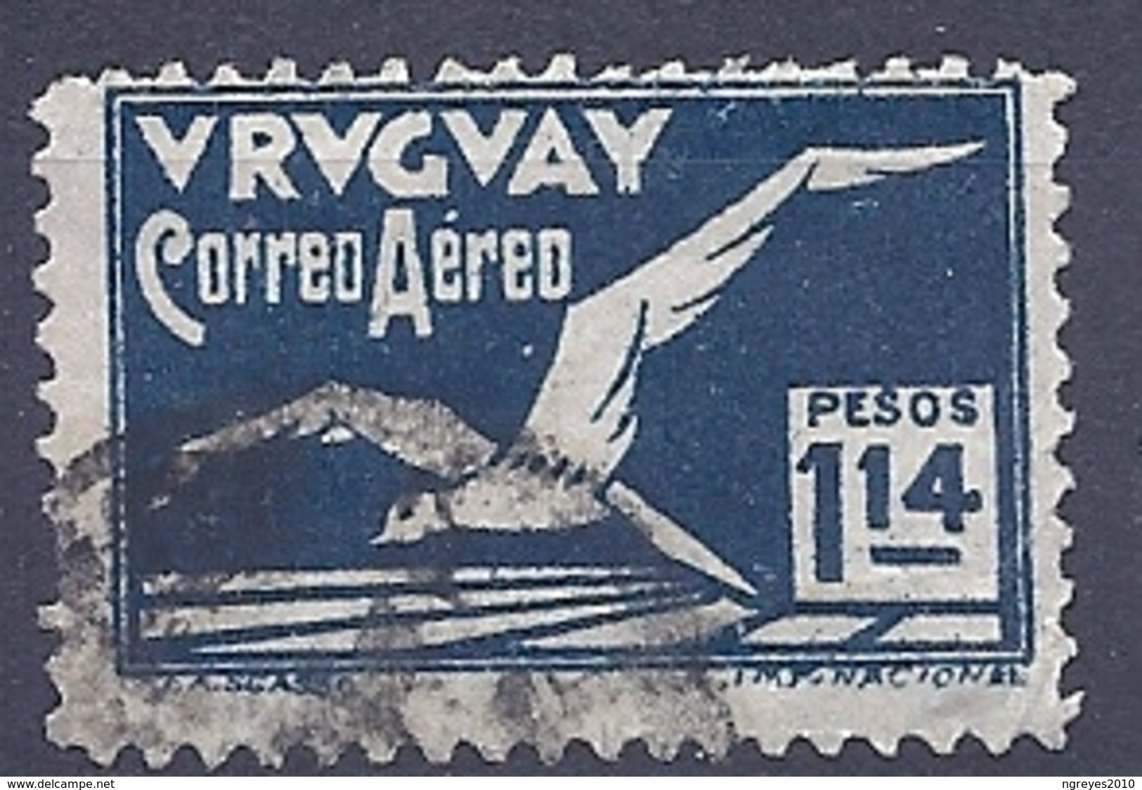 180030859  URUGUAY YVERT  AEREO  Nº   22 - Uruguay