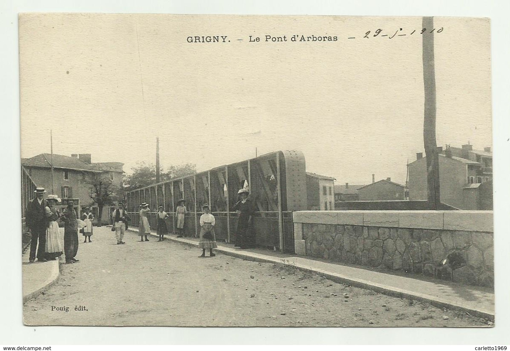 GRIGNY - LE PONT D'ARBORAS 1910 VIAGGIATA  FP - Grigny
