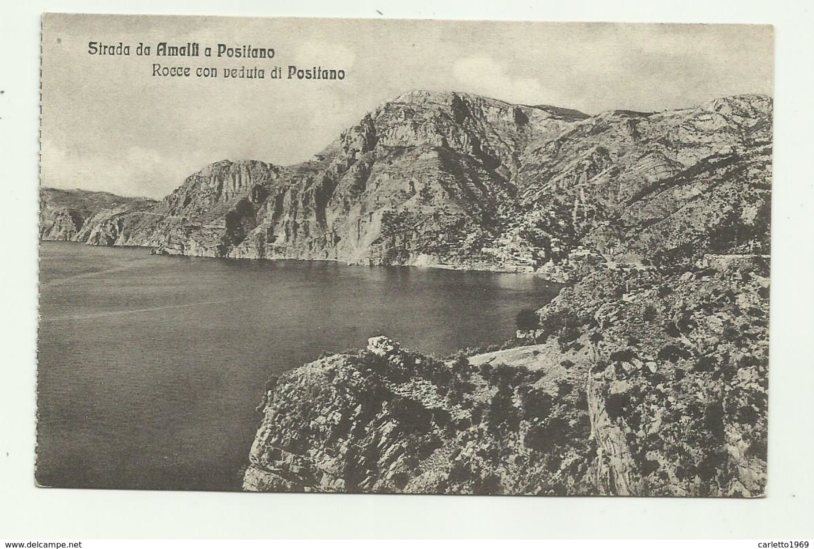 STRADA DA AMALFI A POSITANO - ROCCE CON VEDUTA DI POSITANO - NV FP - Salerno