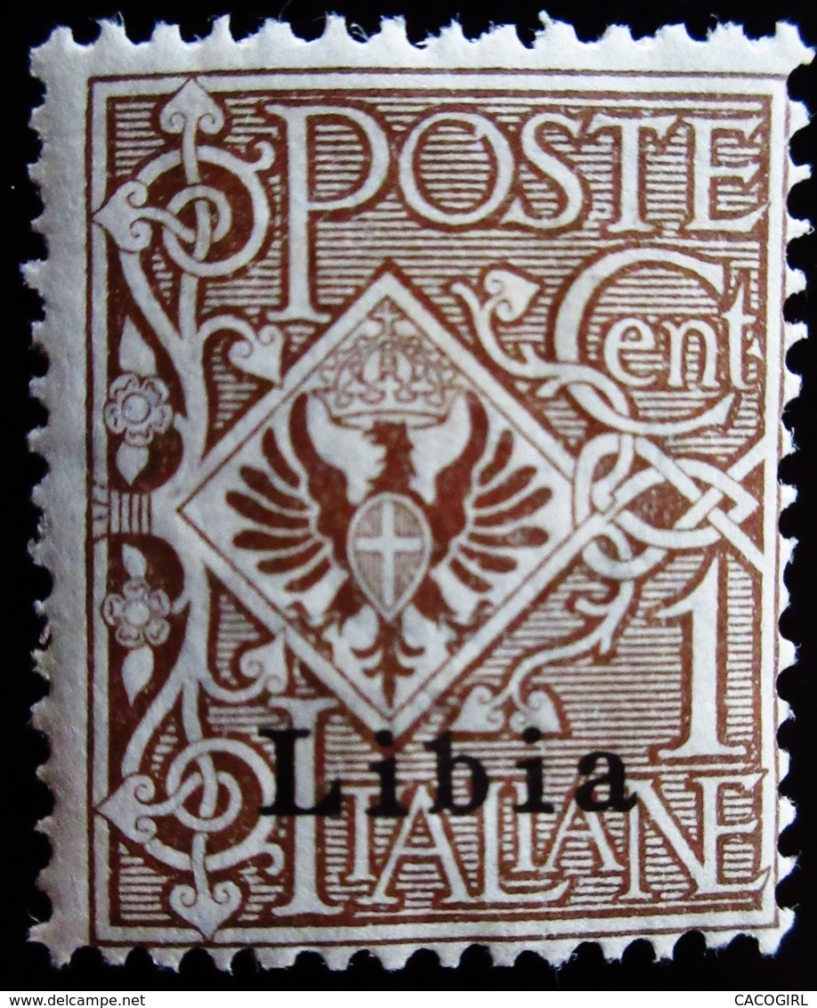 1912 Italie - Lybie Yt 1 . Italian Stamps Overprinted . Colonies - Libya . Neuf Trace Charnière - Libia