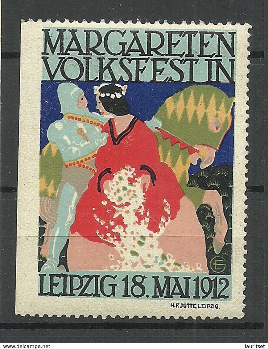 Deutschland 1912 Margareten Volksfest Leipzig Werbemarke MNH - Cinderellas
