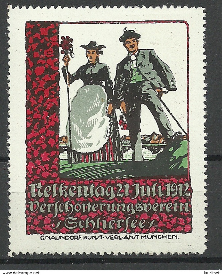DEUTSCHLAND 1912 Nelkentag Verschönerungsverein Schliersee Werbemarke * - Vignetten (Erinnophilie)