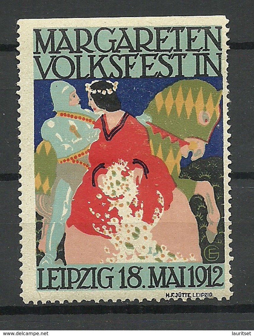 DEUTSCHLAND 1912 Margaretenfest Leipzig Werbemarke * - Vignetten (Erinnophilie)