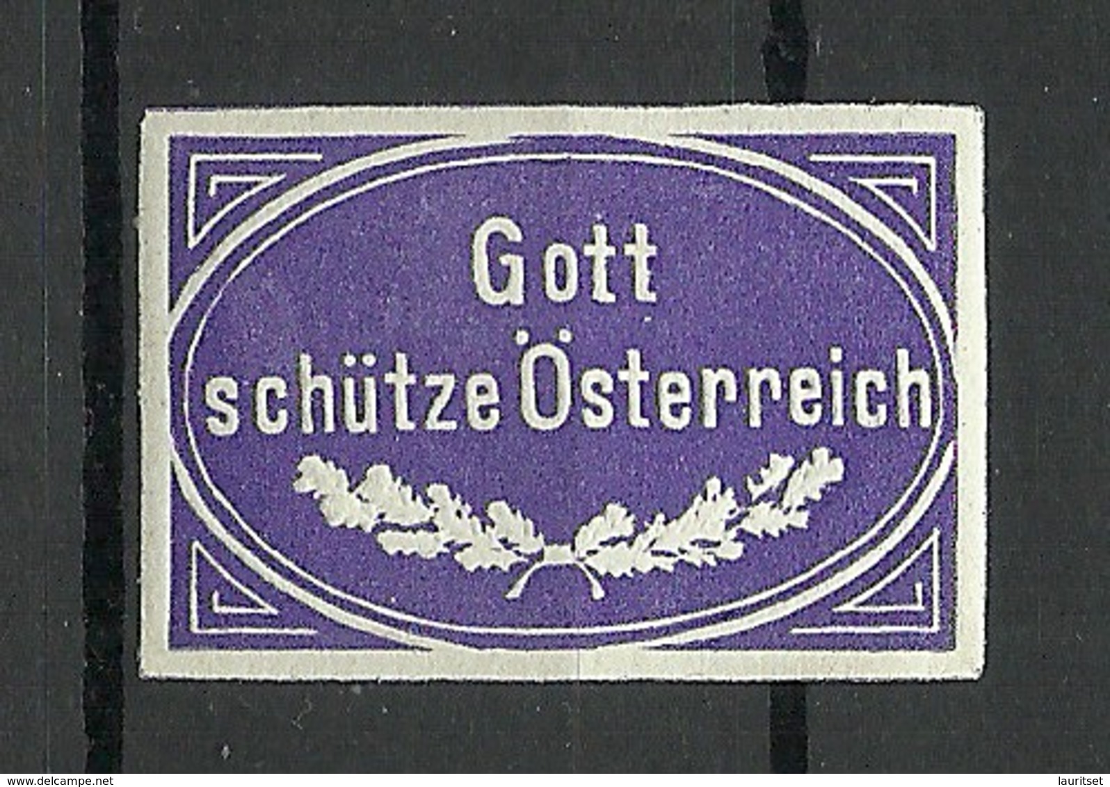 Austria Österreich Ca 1900 Gott Schütze Österreich Embossed Propaganda Vignette * - Vignetten (Erinnophilie)