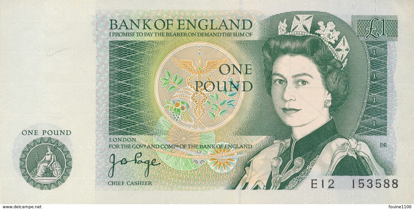 Billet  De Banque  Bank Of England  1 Pound - 1 Pound