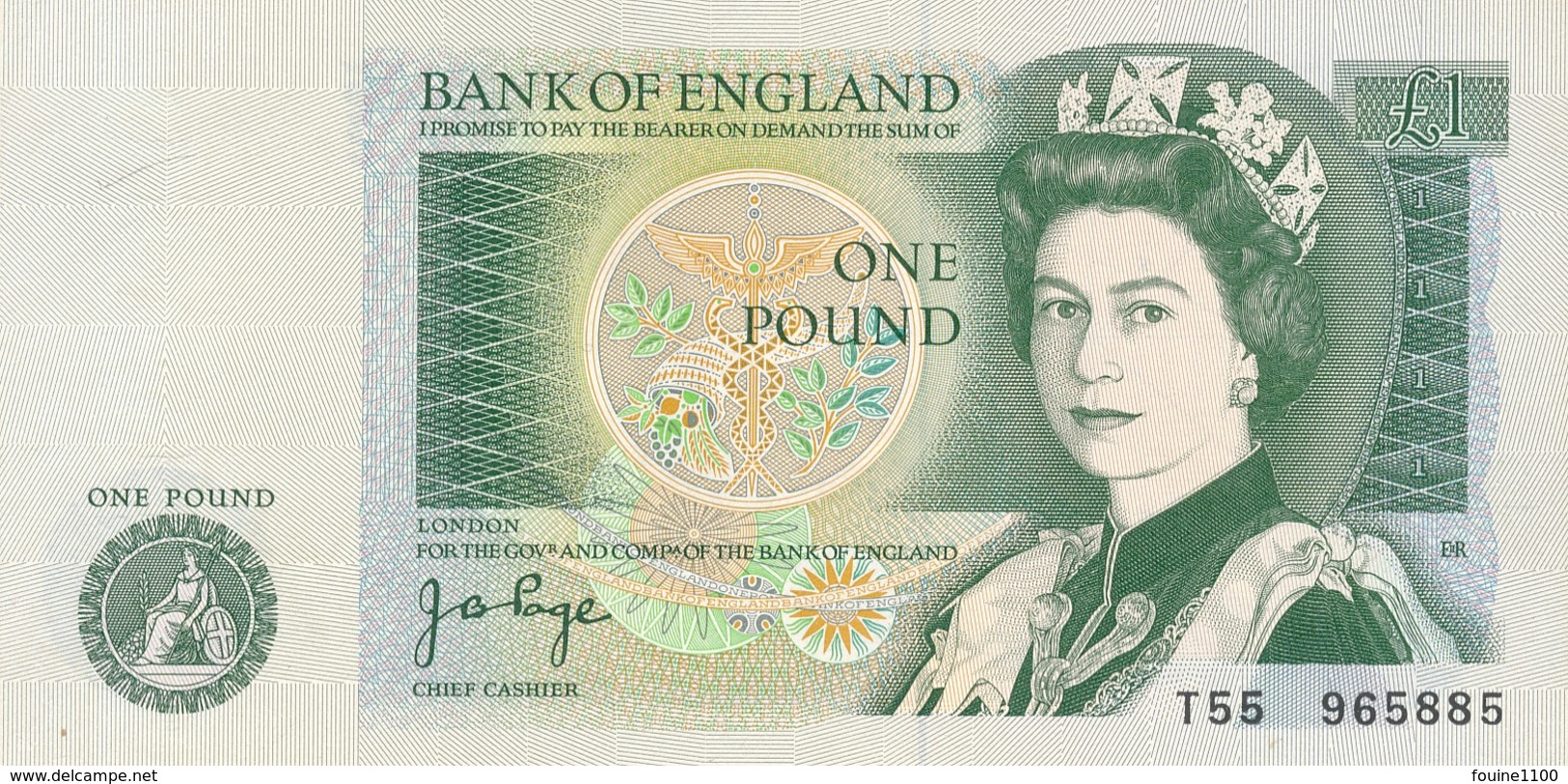 Billet  De Banque  Bank Of England  1 Pound - 1 Pond