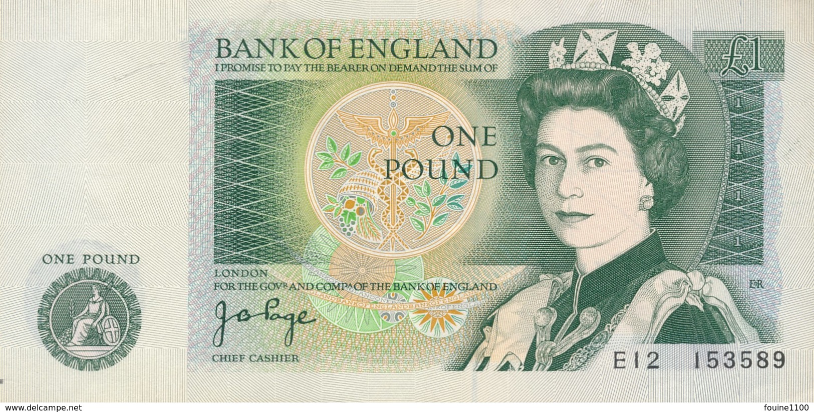 Billet  De Banque  Bank Of England  1 Pound - 1 Pound