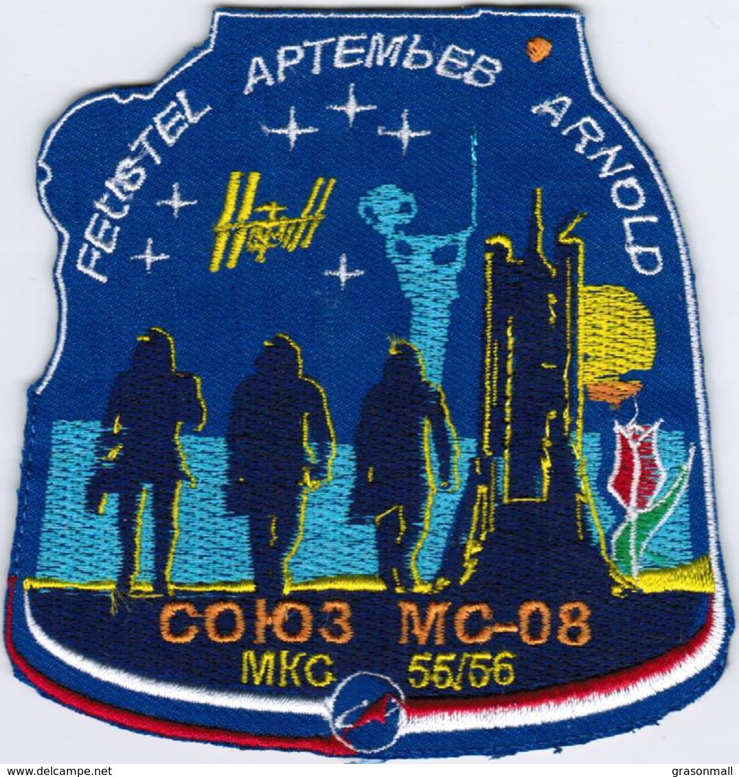 Human Space Flights Soyuz MS-08 Hawaii Russia Iron On Embroidered Patch - Patches