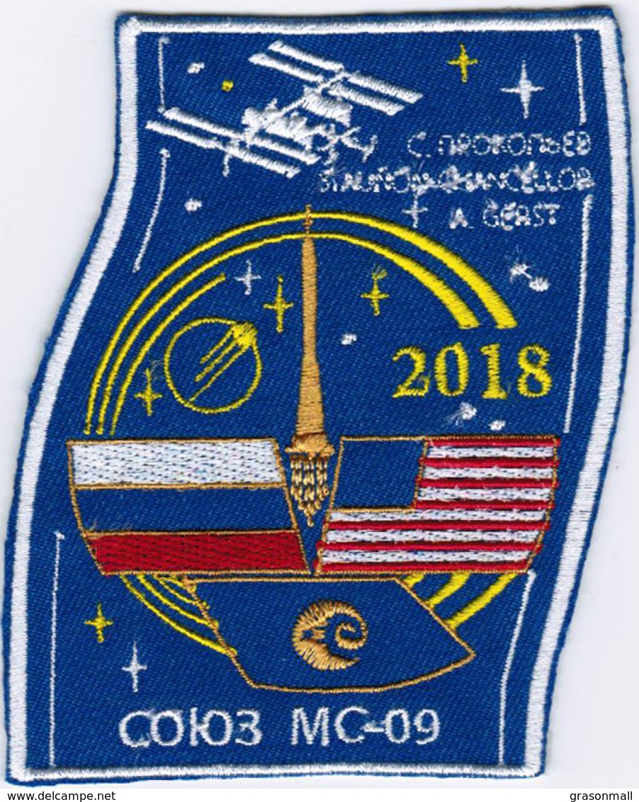 Human Space Flights Soyuz MS-09 #2 Altai Russia Iron On Embroidered Patch - Patches