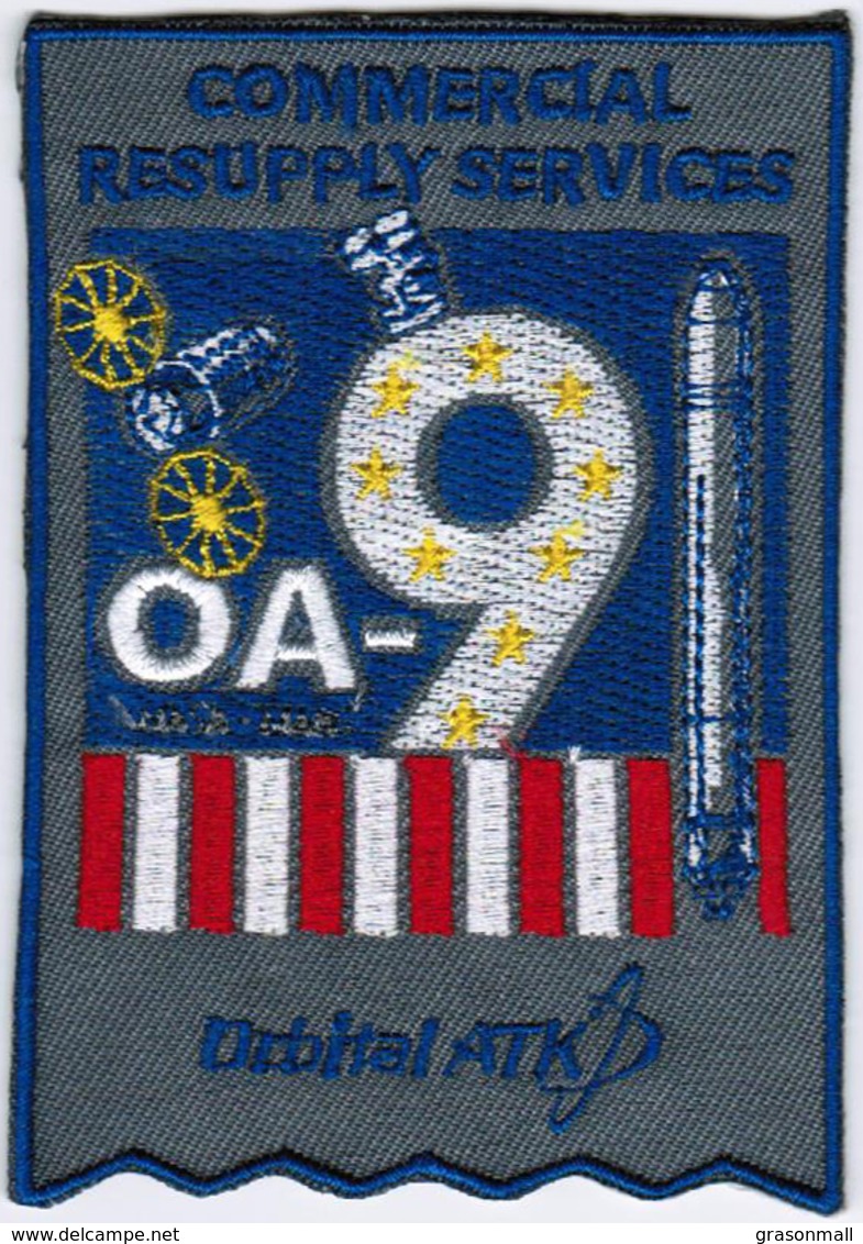 ISS Expedition 55 Cygnus OA-9 ATK Iron On Embroidered Patch International Space Station Embroidered Patch - Patches