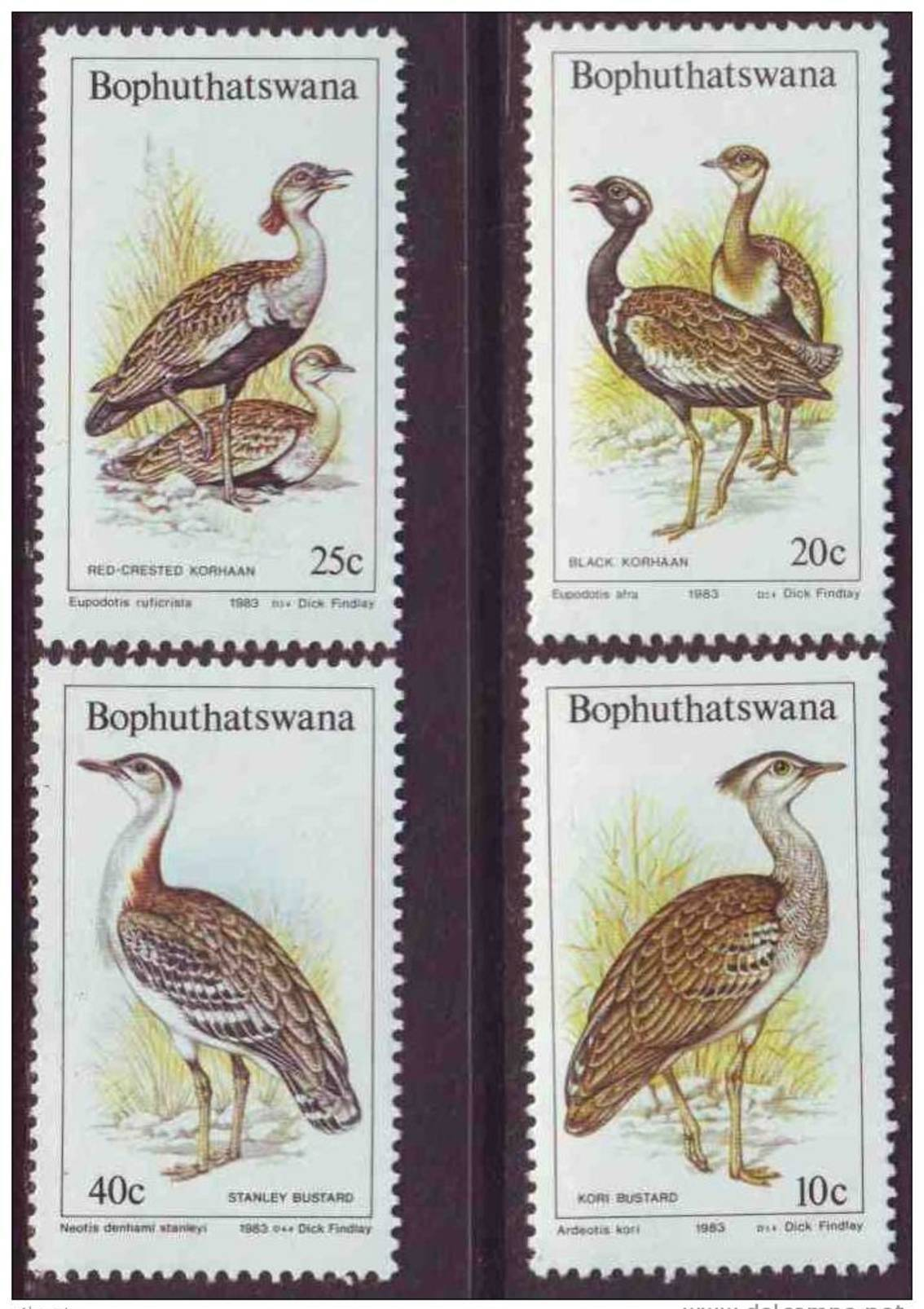 D90819 Bophuthatswana South Africa 1983 BIRDS KORAAN BUSTARD MNH Set - Afrique Du Sud Afrika RSA Sudafrika - Bophuthatswana