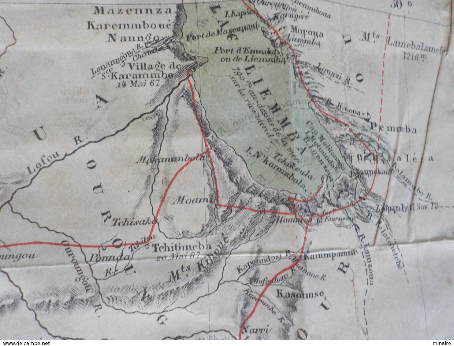 Carte Années 1880 - ZAMBIE / NORTH RHODESIA - Lacs Bangwelo , Moero , Tanganyika - Cartes Topographiques