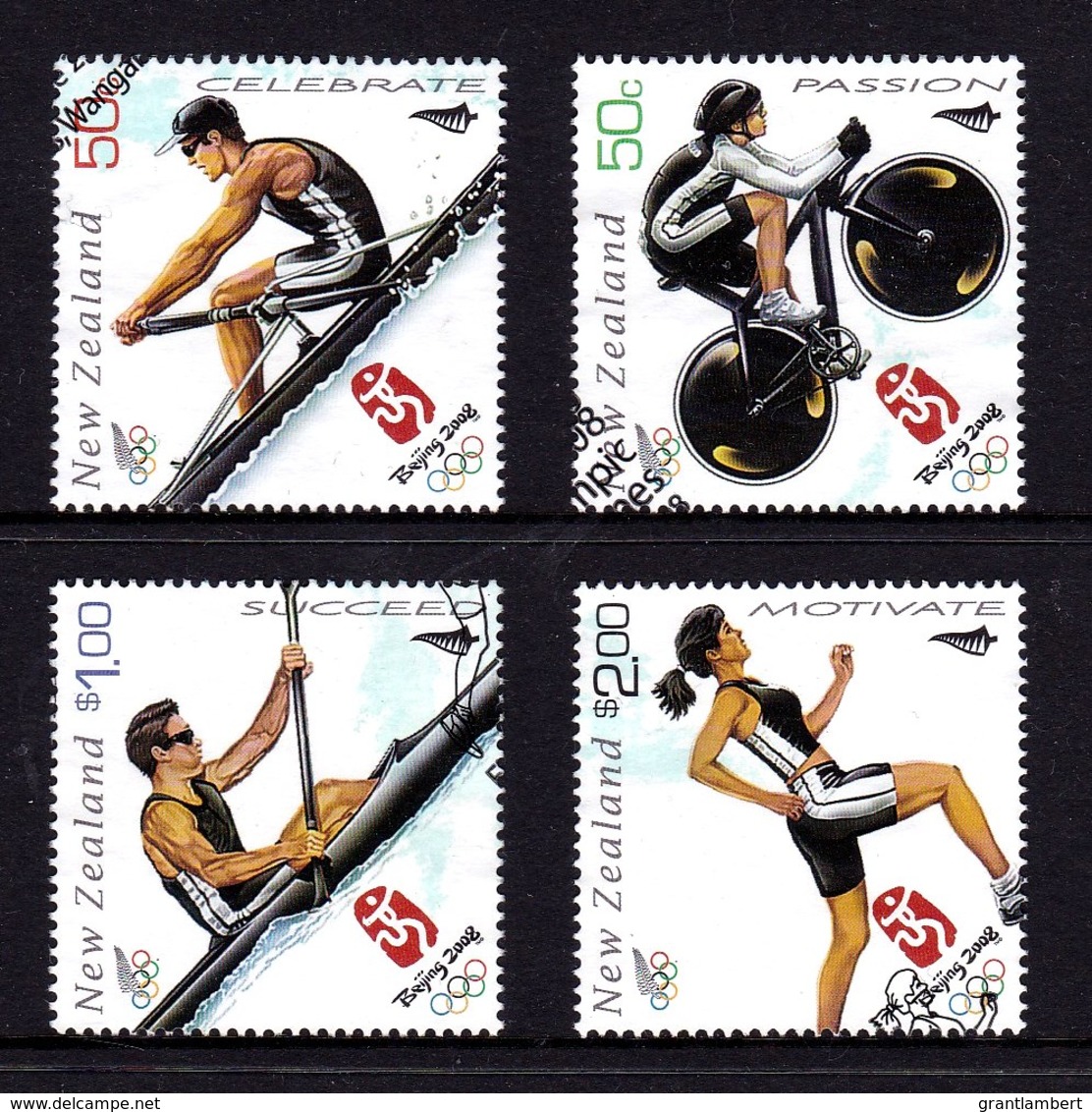 New Zealand 2008 Beijing Olympic Games Set Of 4 Used - Usati