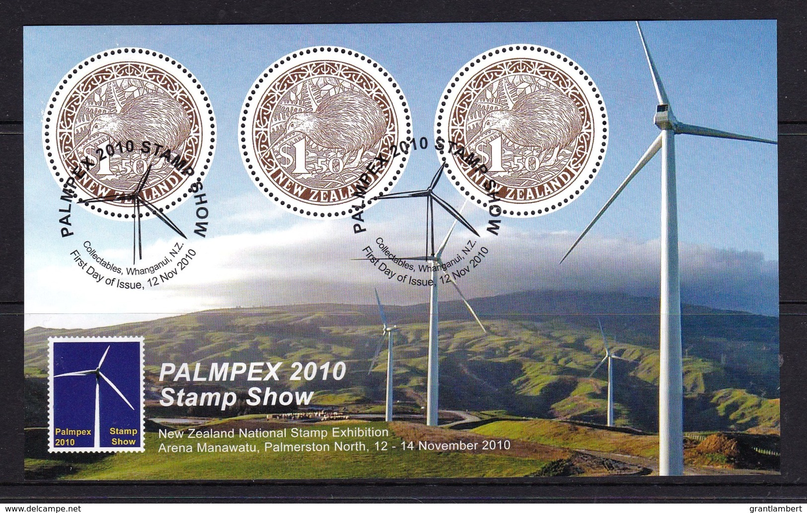 New Zealand 2010 PALMPEX Stamp Show Kiwi Minisheet Used - Gebraucht