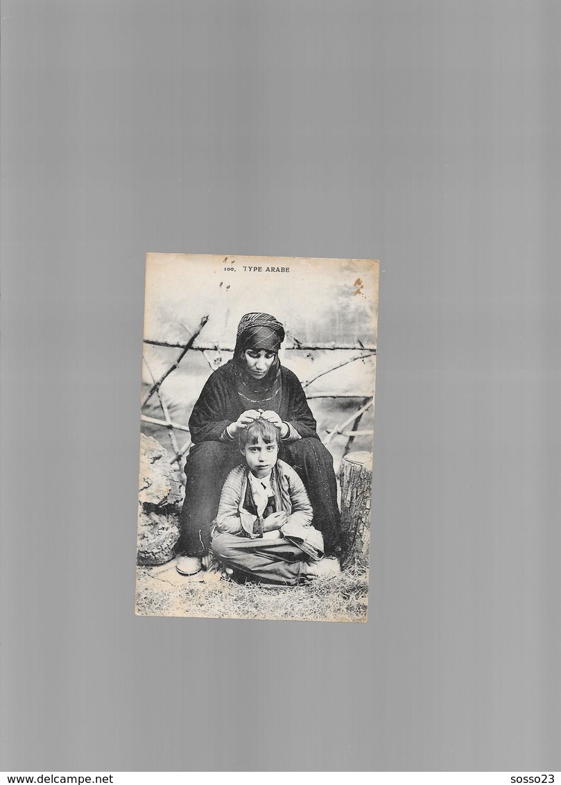 CPA N°100 - TYPE ARABE - Femme/enfant/Cl Thevevet Alep Syrie - Syrie