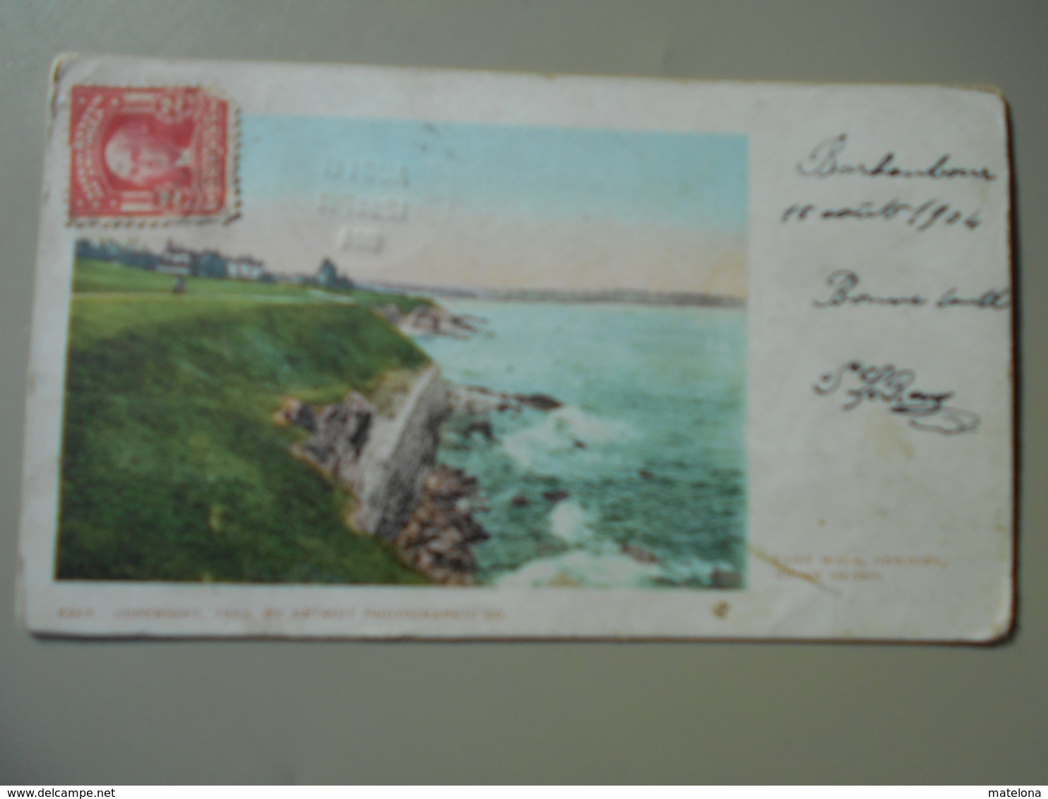 ETATS UNIS RI RHODE ISLAND NEWPORT CLIFF  WALK PRECURSEUR  8 X 14 CENTIMETRES - Newport