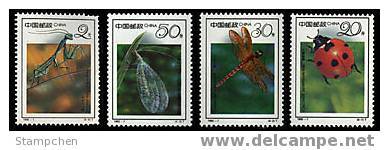 China 1992-7 Insect Stamps Dragonfly Mantis Chafer Beetle Fauna - Protección Del Medio Ambiente Y Del Clima