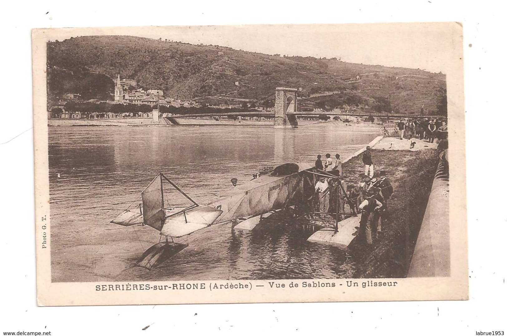 Serrières-sur-Rhone-Vue De Sablons-Un Glisseur- Aviation (C.8821) - Autres & Non Classés