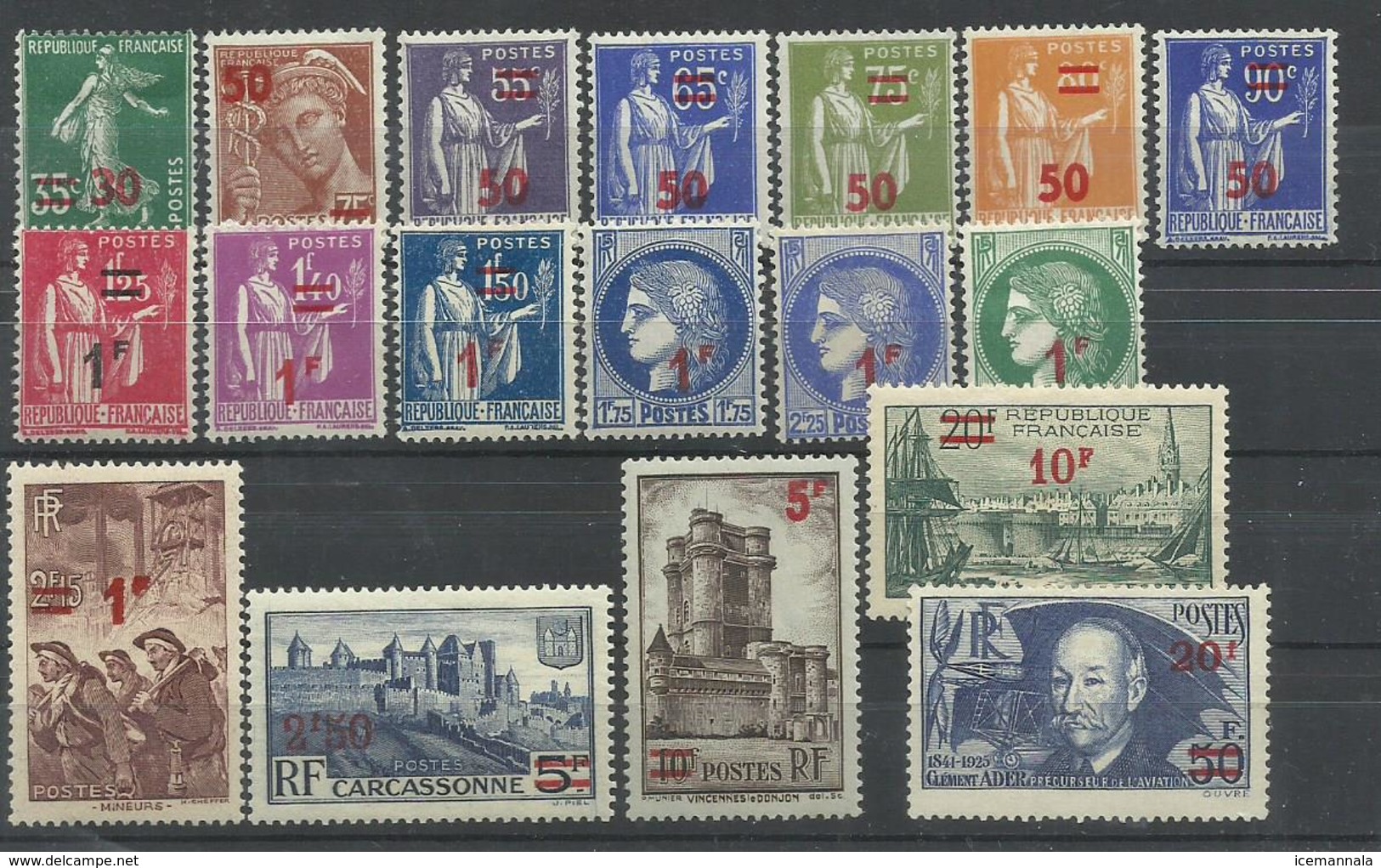 FRANCIA   YVERT  476/92  MH  *,   493  MNH  ** - Nuevos