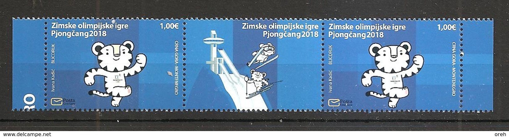 MONTENEGRO.2018.XXIII Olympic Winter Games In Pyeongchang,SPORT,SKI,MNH - Montenegro