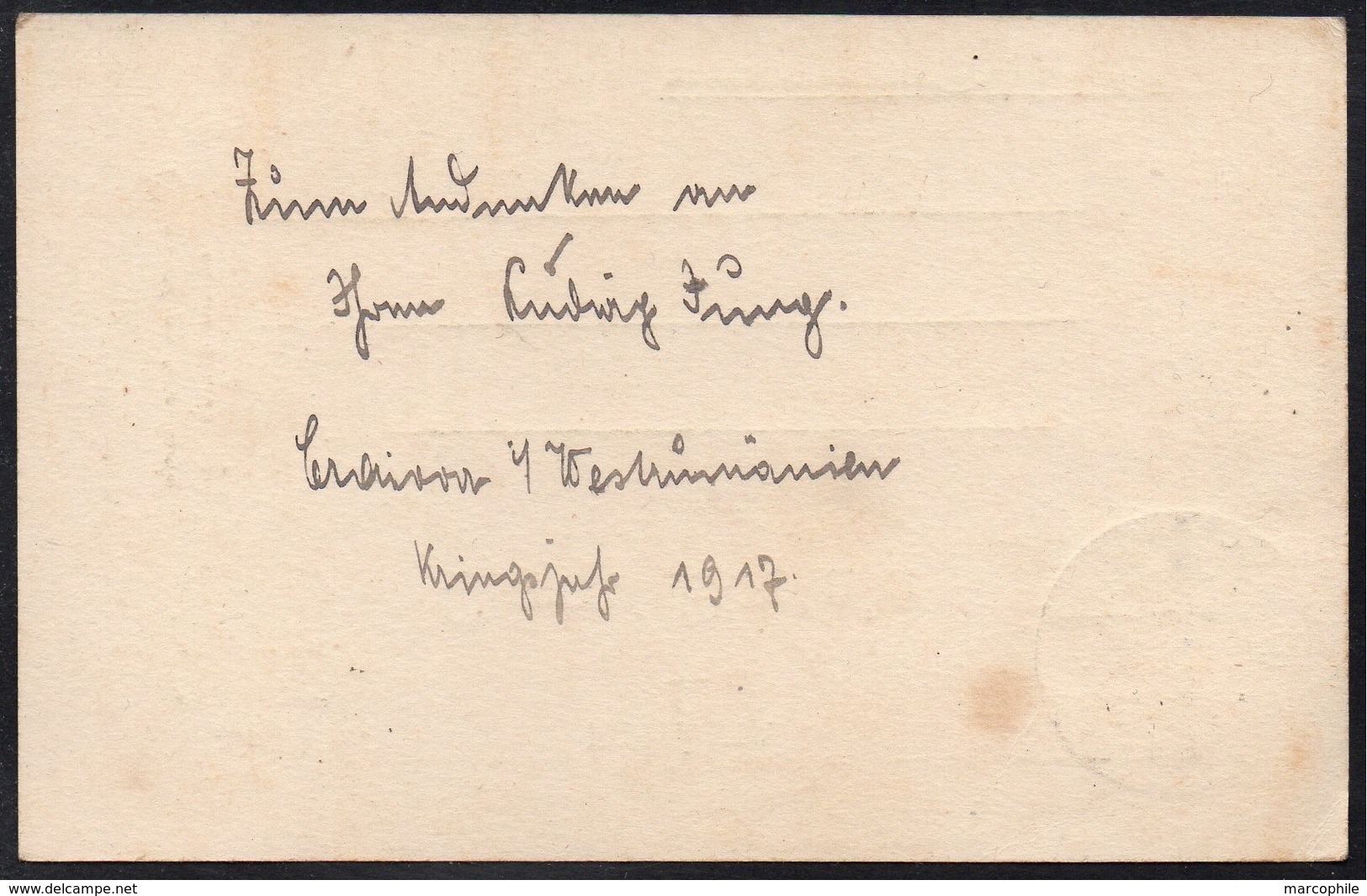 FELDPOST 309 - CRAIOVA - ROUMANIE - OCCUPATION / 1917 CARTE POSTALE POUR STRASBOURG (ref 834i) - Briefe U. Dokumente