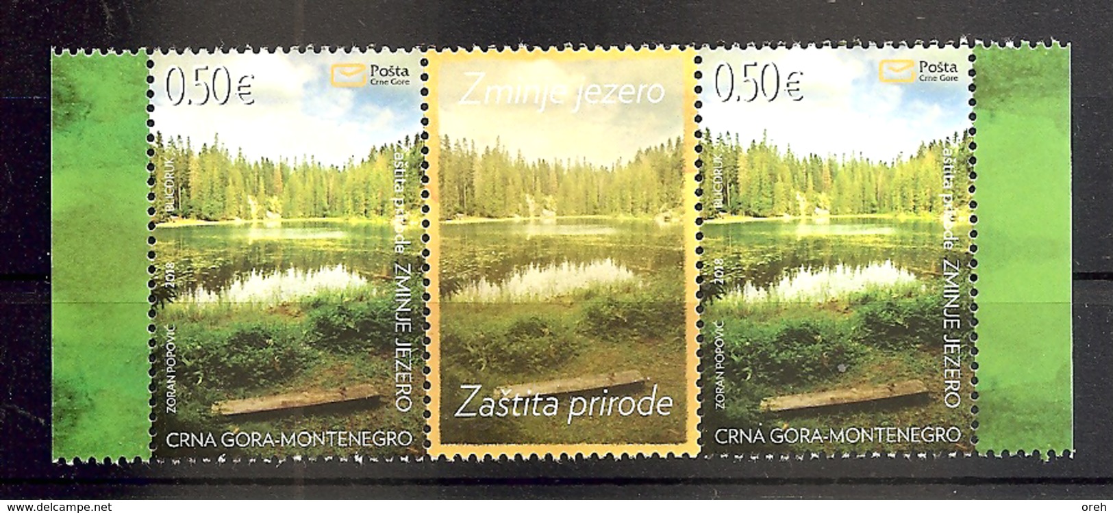 MONTENEGRO 2018,NATUR PROTECTION,ZMINJE LAKE,VIGNETTE,MNH - Montenegro