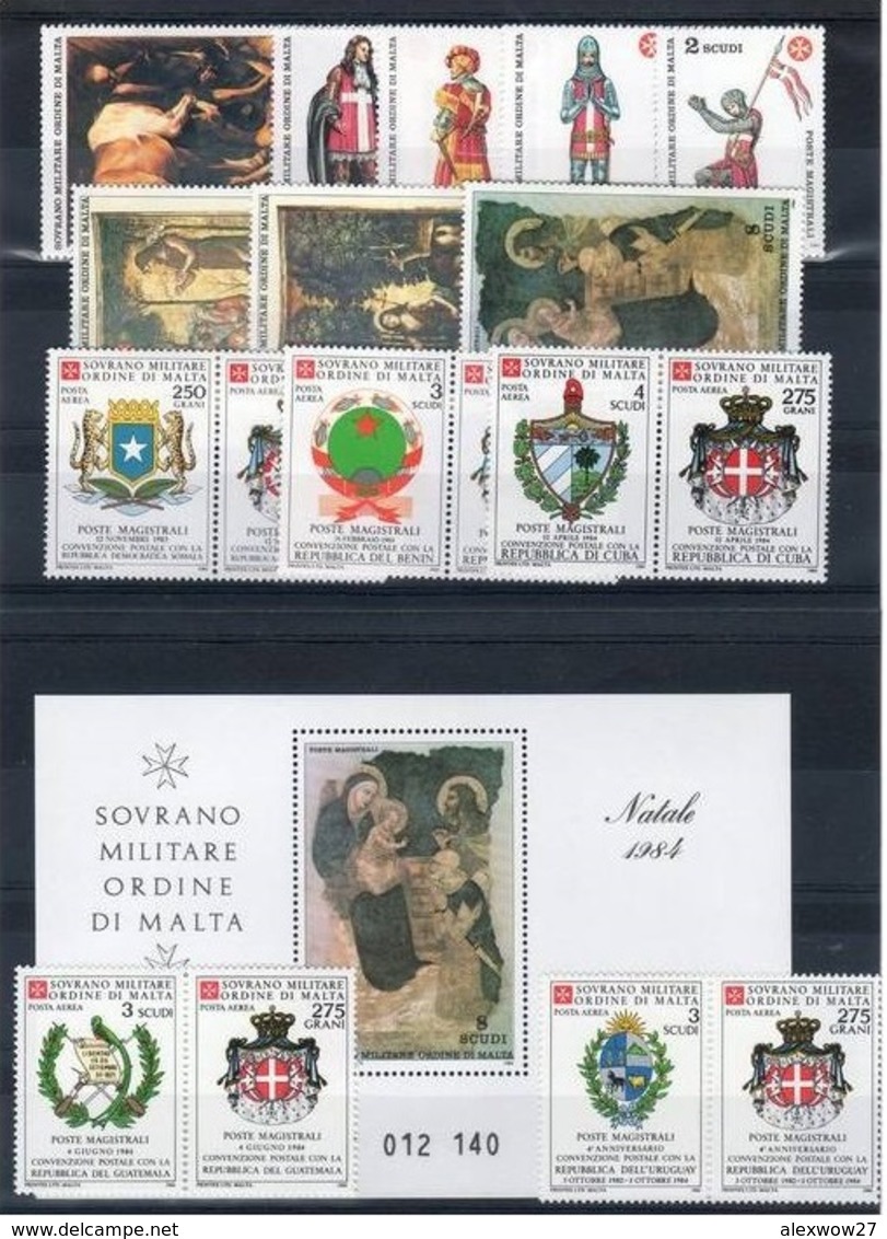 S.M.O.M 1984 Annata Completa + PA ** MNH / VF - Malta (Orde Van)