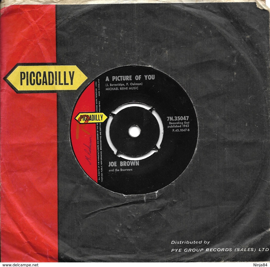 SP 45 RPM (7") Joe Brown And The Bruvvers  "  A Lay-about's Lament  " Angleterre - Rock