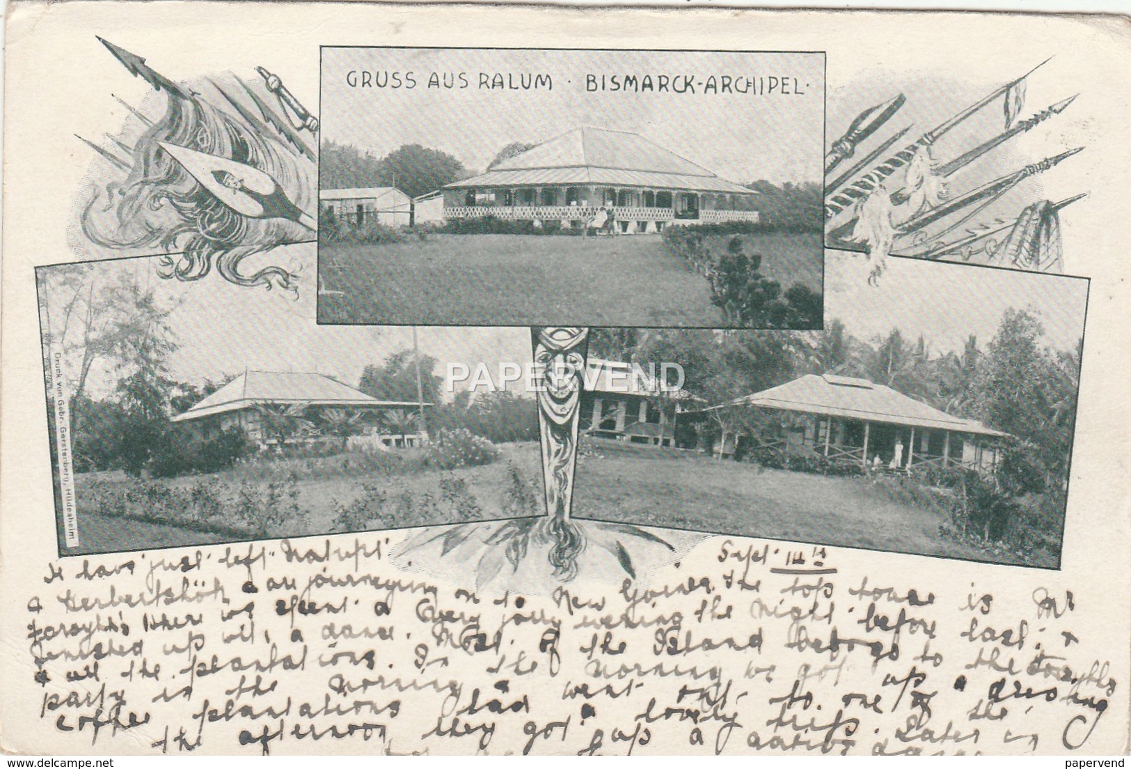 German New Guinea Gruss Aus Ralum Early Vignette   Opi13 - Papouasie-Nouvelle-Guinée