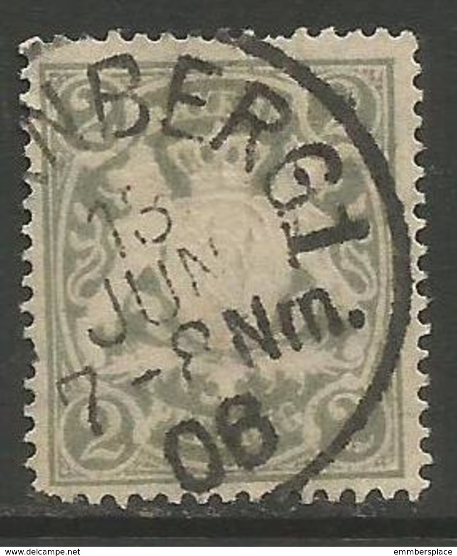 Bavaria - 1888 -1900 Arms 2pf Grey Used    SG 102 - Used