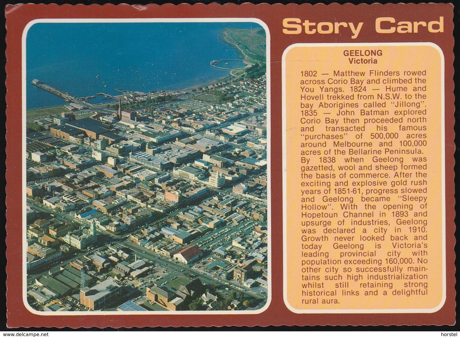 Australien - Geelong - Story Card - Aerial View - Nice Stamp - Geelong