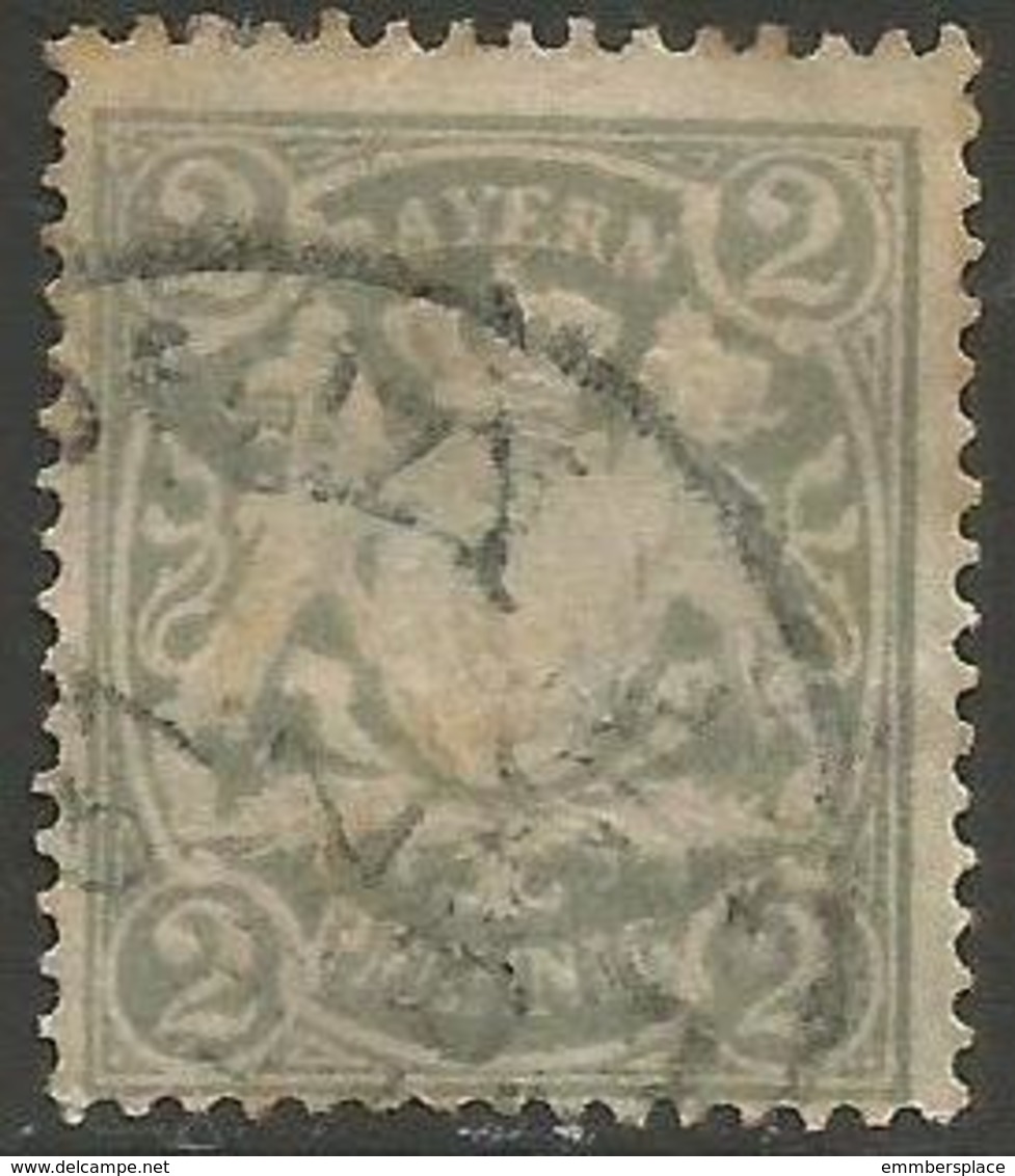 Bavaria - 1888 -1900 Arms 2pf Grey Used    SG 102 - Used