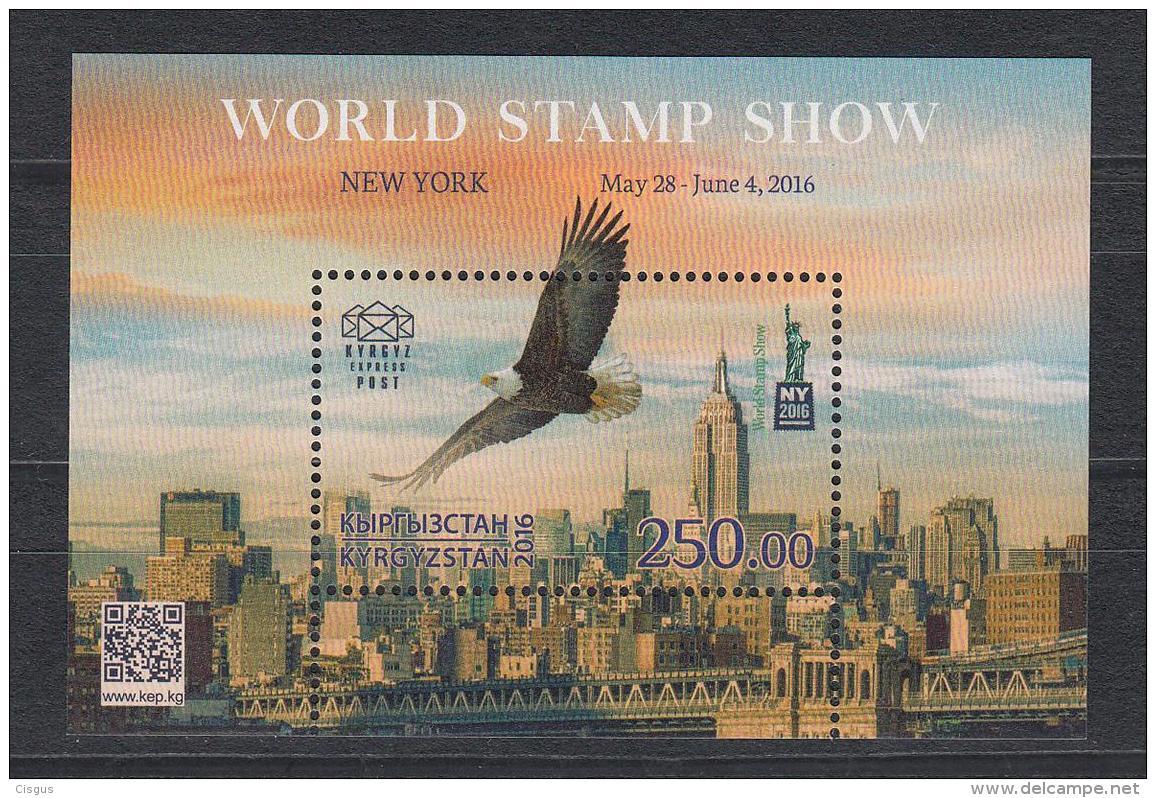 Kirgistan 2015 MNH** Mi. Nr. KEP 29 Bl.7  World Philatelic Exhibitions Of 2016. New York - Kirgisistan