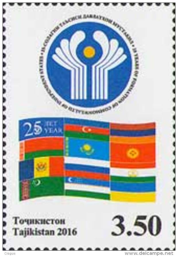 Tadschikistan 2016 MNH** Mi.Nr. 735 A 25th Aniv Of CIS SALE - Tadschikistan