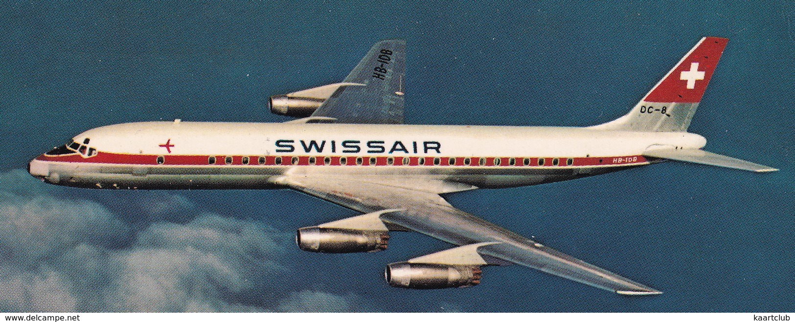 Grüsse Aus Zürich : Douglas DC-8-53 IDB - SWISSAIR - (Suisse/Schweiz/CH.) - 1966- - 1946-....: Modern Tijdperk