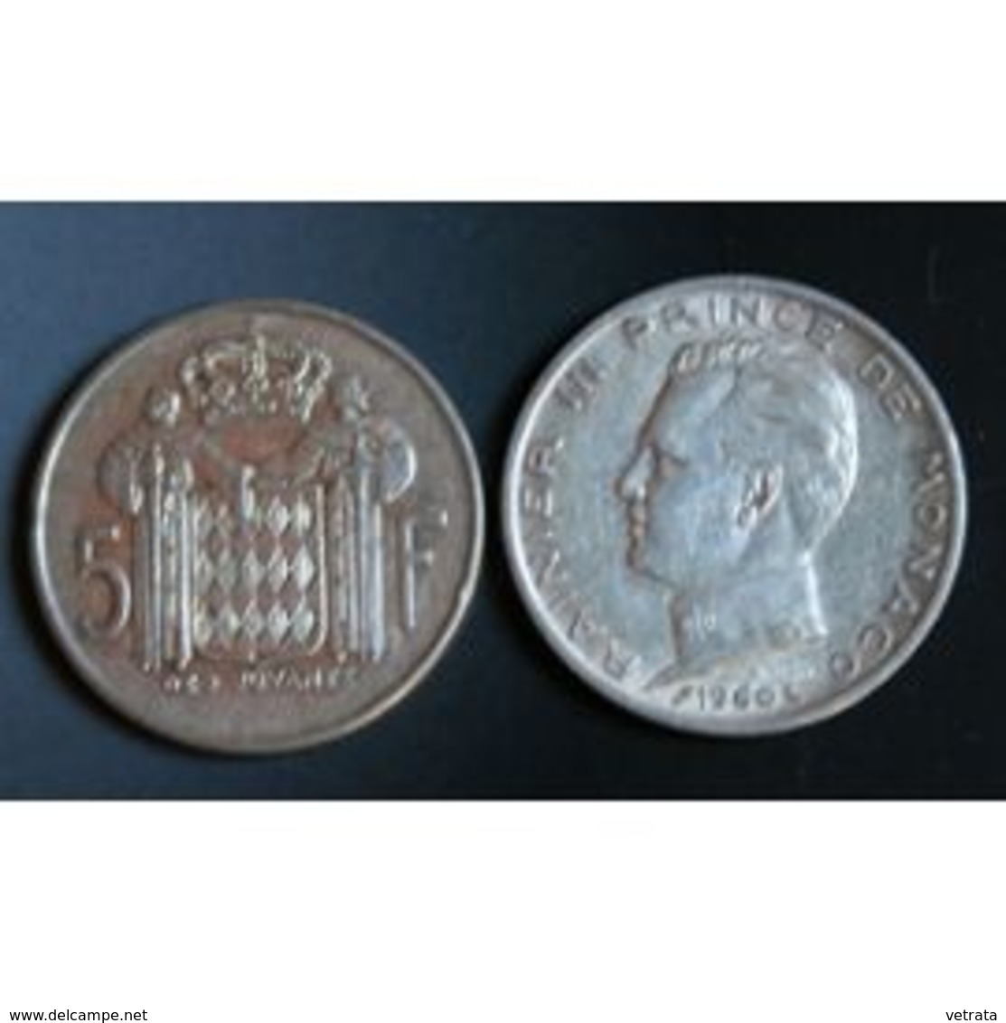 Pièce Monaco, 5 Francs, 1960 - 1960-2001 Nouveaux Francs