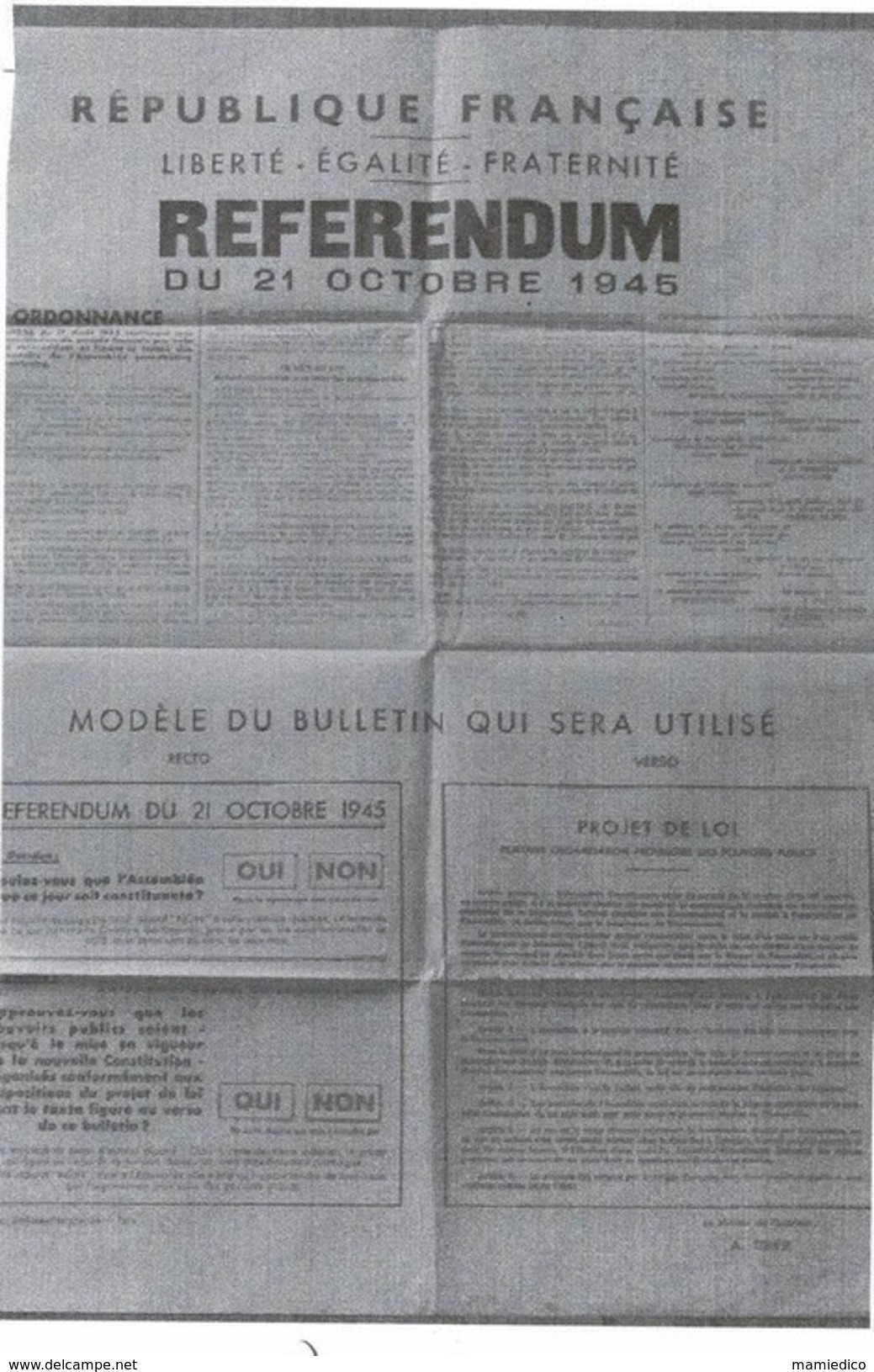 Documents GENERAL DE GAULLE Révision De La CONSTITUTION 10 Scans+ Dépliant 10 Vues Colombey+ 4 Documents Autres - Documents Historiques