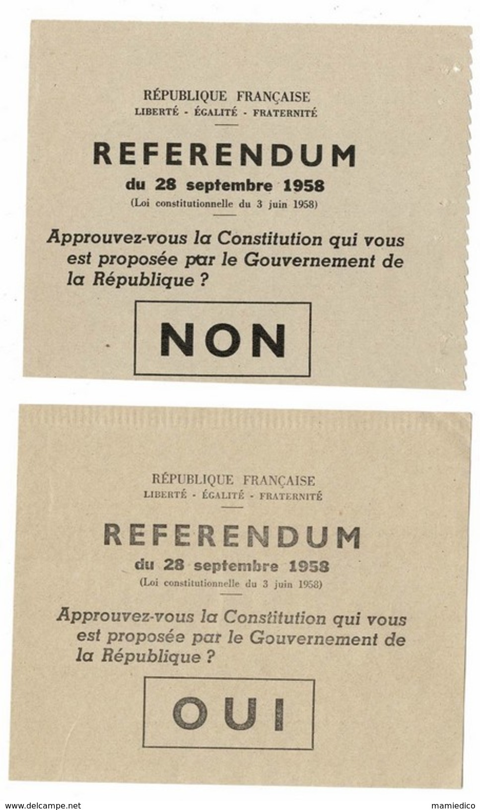 Documents GENERAL DE GAULLE Révision de la CONSTITUTION 10 scans+ Dépliant 10 vues Colombey+ 4 Documents autres