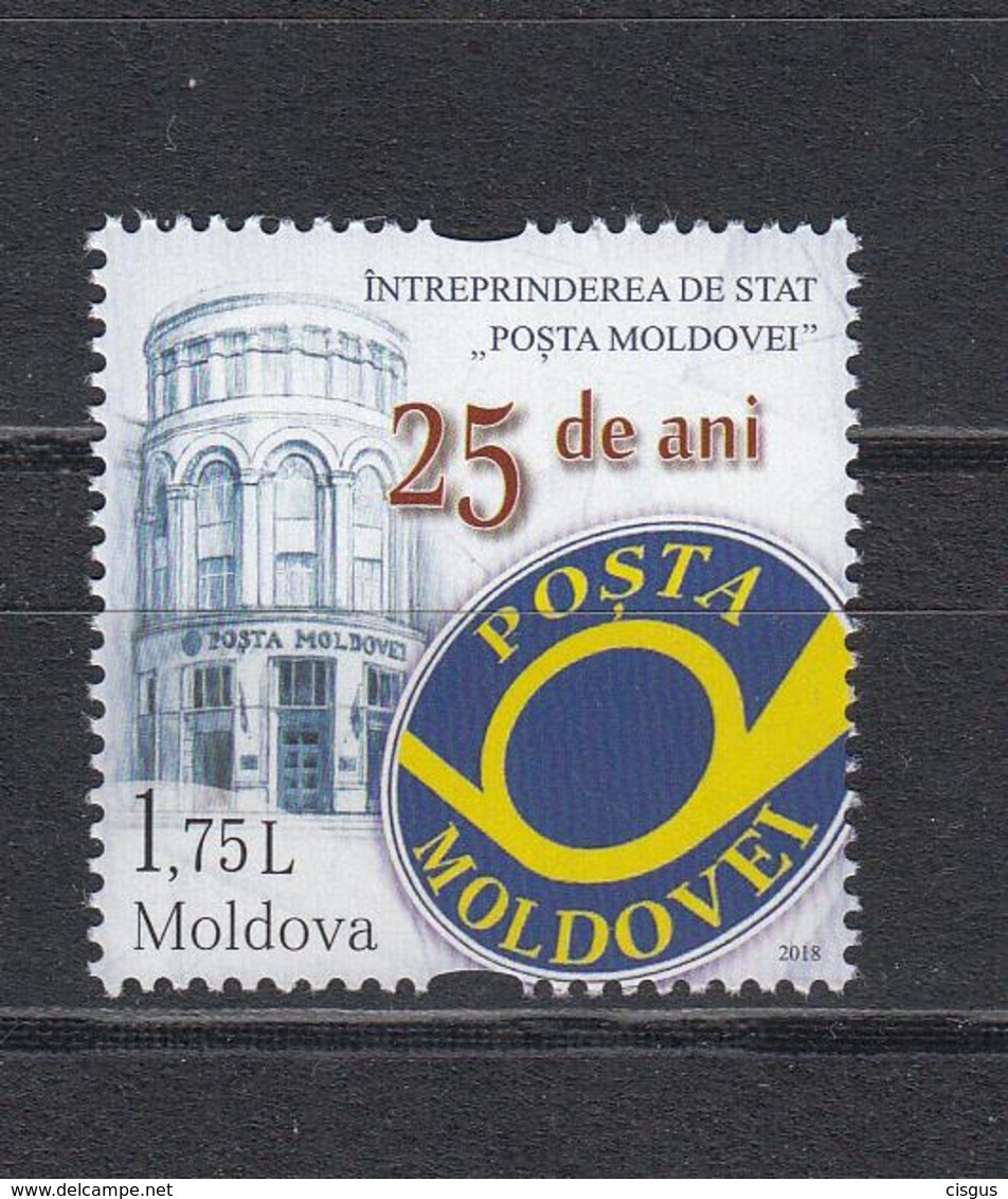 Moldova Moldawien MNH** 2018 Moldova - 25th Anniversary Of Moldavian Post Mi 1062 - Moldavia